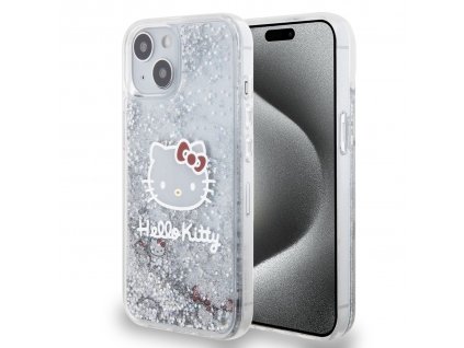 Hello Kitty Liquid Glitter Electroplating Head Logo Zadný Kryt pre iPhone 12/12 Pro Transparent