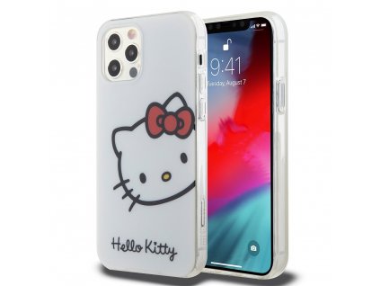 Hello Kitty IML Head Logo Zadný Kryt pre iPhone 12/12 Pro White