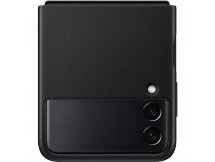 EF-VF711LBE Samsung Kožený Kryt pre Galaxy Z Flip 3 Black