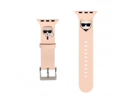 Karl Lagerfeld Karl and Choupette Remienok pre Apple Watch 42/44mm Pink