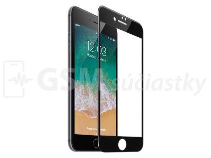Sklo ochranné na celý displej iPhone 7 Plus, 8 Plus cierne