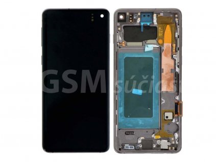 Samsung G973 Galaxy S10 LCD displej + Dotykové sklo a Rám