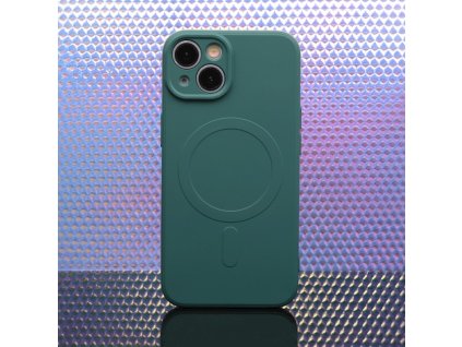 Silikónový kryt s magnetickým nabíjaním Apple iPhone 13 Pro Max, Zelený