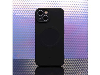 Silikónový kryt s magnetickým nabíjaním Apple iPhone 14 Plus, Čierny
