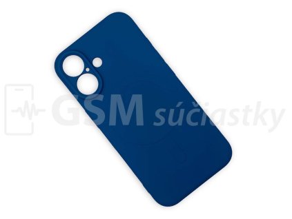 Silikónový kryt s magnetickým nabíjaním Apple iPhone 16, Modrý