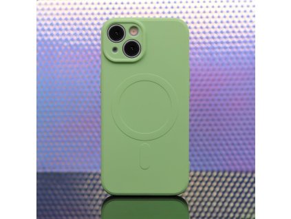Silikónový kryt s magnetickým nabíjaním Apple iPhone 16 Pro, Svetlo Zelený