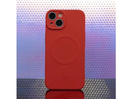 Silikónový kryt s magnetickým nabíjaním Apple iPhone 16 Pro Max, Červený