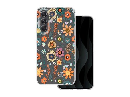 Obrázkové puzdro Samsung Galaxy A54 5G, Oranžové kvety