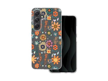 Obrázkové puzdro silikónové Samsung Galaxy S24 Oranžové kvety