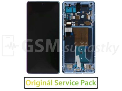 Motorola Edge 40 Pro LCD Displej + Dotykové sklo a Rám Originál blue