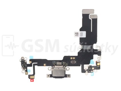 Flex kábel nabíjania iPhone 15 nabíjací konektor, mikrofón black