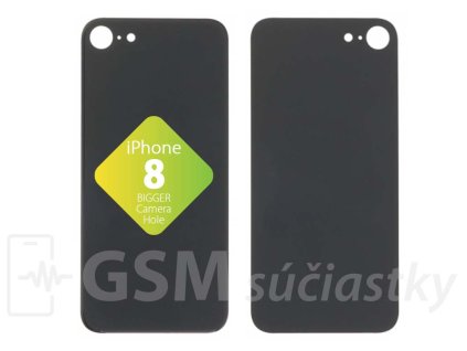 Apple iPhone 8 Zadné sklo housingu Čierne