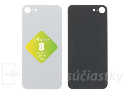 Apple iPhone 8 Zadné sklo housingu Biele