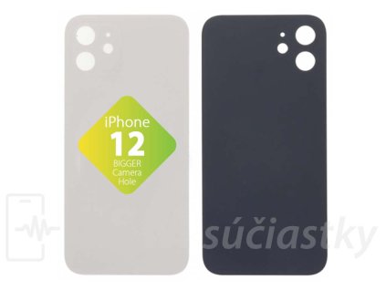 Apple iPhone 12 Zadné sklo housingu Biele
