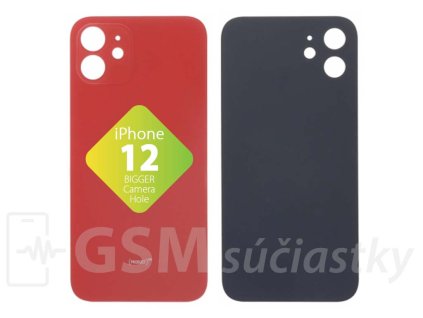 Apple iPhone 12 Zadné sklo housingu Červené