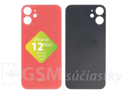 Apple iPhone 12 Mini Zadné sklo housingu Červené