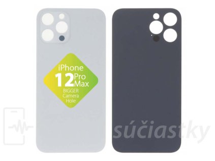 Apple iPhone 12 Pro Max Zadné sklo housingu Silver
