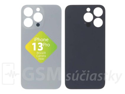 Apple iPhone 13 Pro Zadné sklo housingu Strieborné