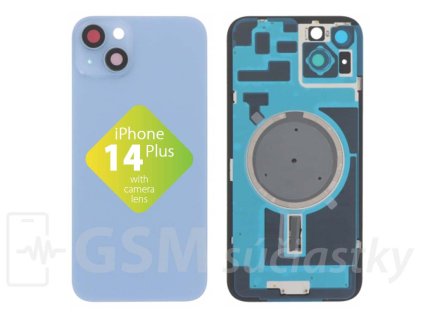 Apple iPhone 14 Plus Zadné sklo housingu Modré