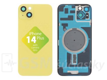 Apple iPhone 14 Plus Zadné sklo housingu Žlté