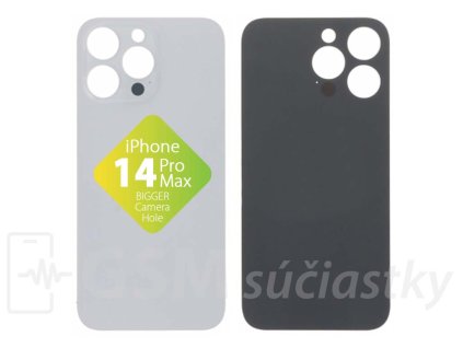 Apple iPhone 14 Pro Max Zadné sklo housingu Strieborné