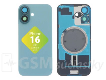 Apple iPhone 16 Zadné sklo housingu Teal