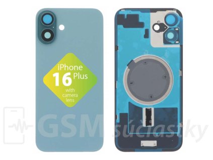 Apple iPhone 16 Plus Zadné sklo housingu Teal