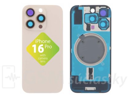 Apple iPhone 16 Pro Zadné sklo housingu Desert Titanium