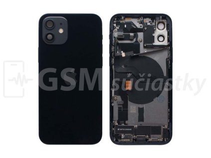 iPhone 12 mini Zadný Housing s Malými Dielmi Čierny