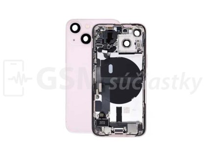 iPhone 13 mini Zadný Housing s Malými Dielmi Ružový