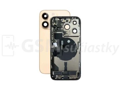 iPhone 14 Pro Zadný Housing s Malými Dielmi zlatý