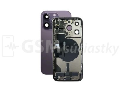 iPhone 14 Pro Zadný Housing s Malými Dielmi fialový