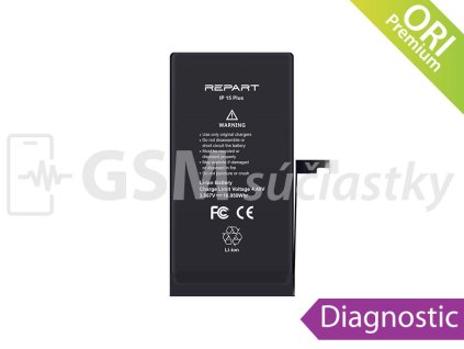 Batéria iPhone 15 Plus zobrazujúca sa ako Originál
