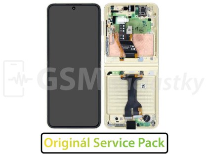 Samsung F741 Galaxy Z Flip 6 LCD displej + Dotykové sklo a Rám Originál, Žltý