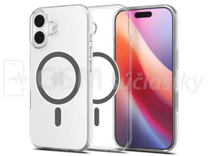 Puzdro MagSafe pre Apple iPhone 17, Čierne transparentné