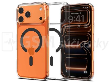 Puzdro MagSafe pre Apple iPhone 17 Pro Max, Čierne transparentné