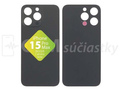 iPhone 15 Pro Max Zadné sklo Black Titanium