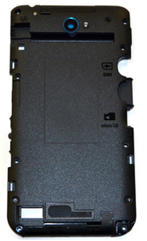 Kryt Sony Xperia E4, E4 Dual SIM stredový rám + sklíčko kamery stredový rám - 1 SIM karty