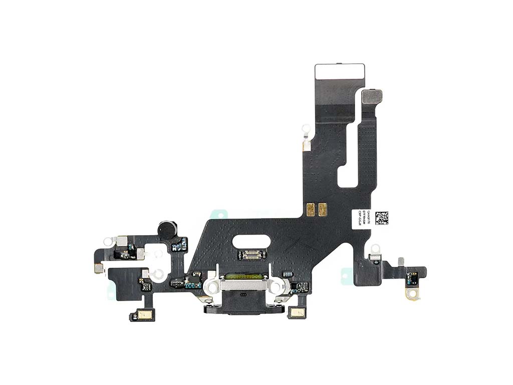 Flex kábel nabíjania iPhone 11 - nabíjací konektor, mikrofón Čierna