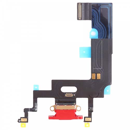 Flex kábel nabíjania iPhone XR - nabíjací konektor, mikrofón Červená