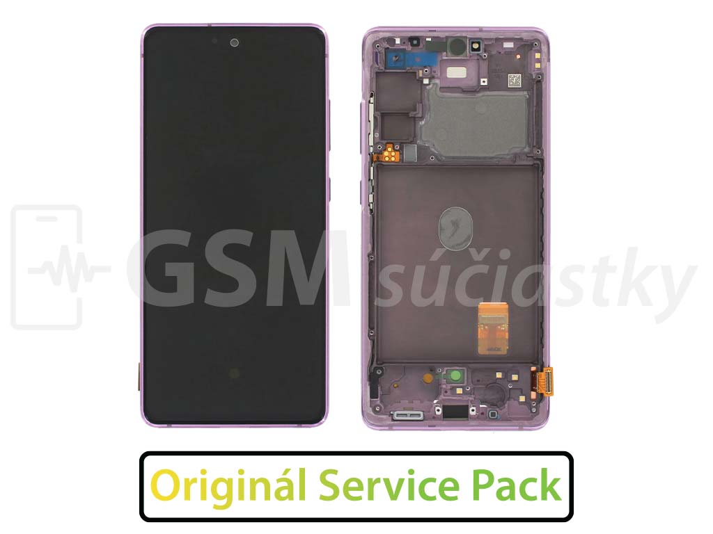 LCD Displej + Dotykové sklo + Rám Samsung Galaxy S20 FE - originál Cloud Lavender