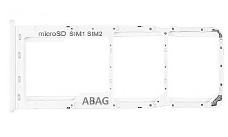 Držiak SIM karty a SD karty Samsung Galaxy A21s, A217 Biela