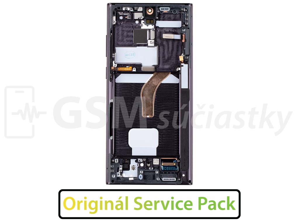 LCD Displej + Dotykové sklo Samsung Galaxy S22 Ultra S908B - originál Phantom White