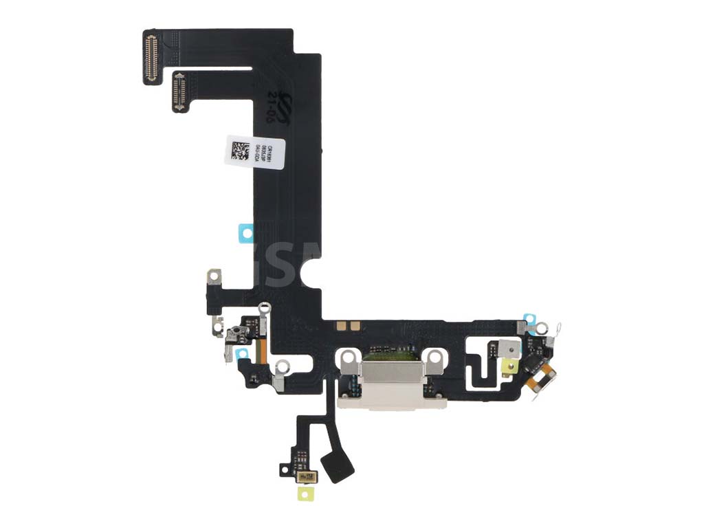 Flex kábel nabíjania iPhone 12 Mini - nabíjací konektor, mikrofón Biela