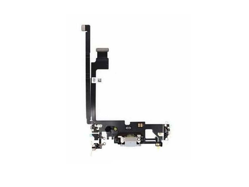 Flex kábel nabíjania Iphone 12 Pro Max - nabíjací konektor, mikrofón Biela - strieborná