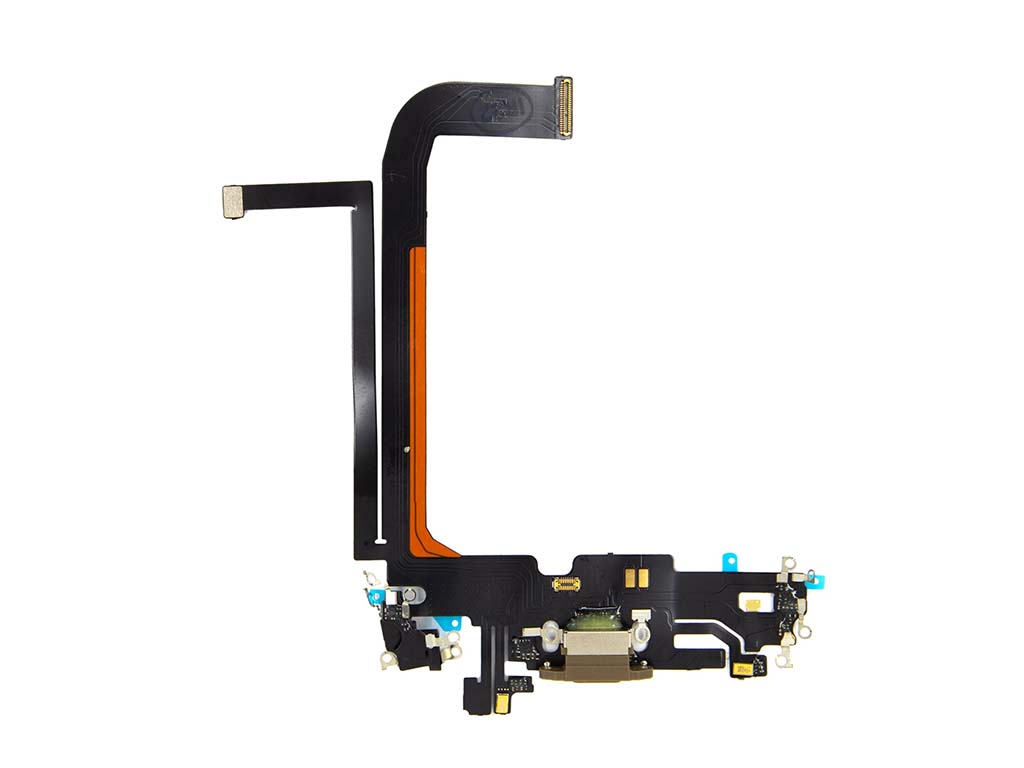 Flex kábel nabíjania iPhone 13 Pro Max - nabíjací konektor, mikrofón Zlatá