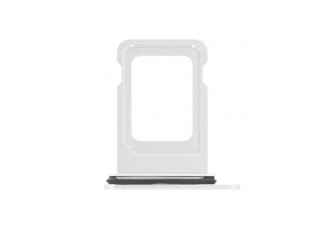 Apple iPhone 14, 14 Plus - Držiak SIM karty Biela - strieborná