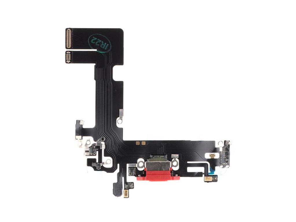 Flex kábel nabíjania iPhone 13 - nabíjací konektor, mikrofón Červená