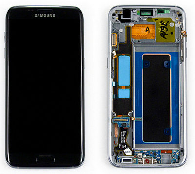 LCD Displej + Dotykové sklo + Rám Samsung Galaxy S7 Edge G935F - originál Čierna