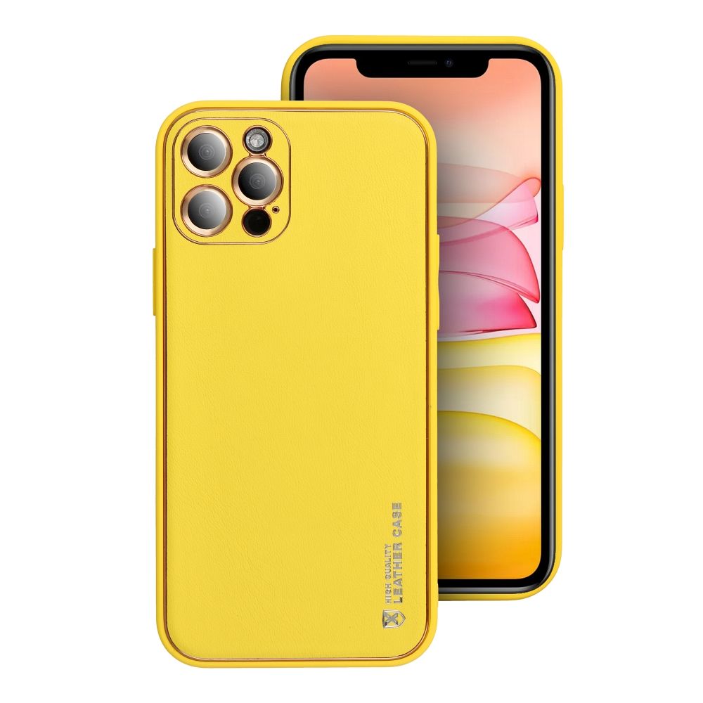 Zadný kryt Leather pre Samsung Galaxy S24 Ultra, S928 Žltá